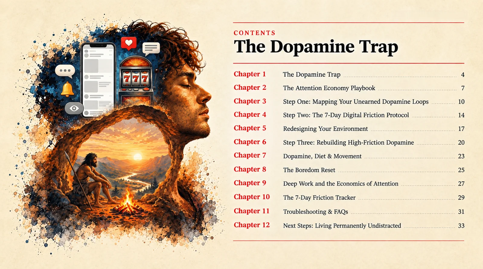 Book 4 contents — Cheap Dopamine & Digital Detox Blueprint
